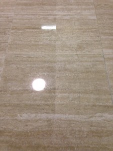 travertine half polish