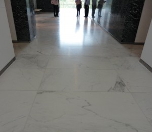 honed marble lobby