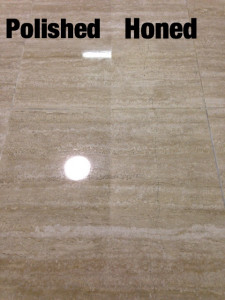 Travertine polished honed