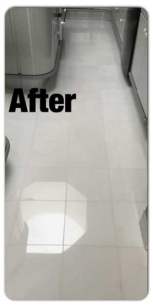 White Thassos Marble Kitchen Floor - After White Thassos Marble Kitchen Floor - After