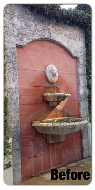 Red Marble and Limestone Fountain - Before Red Marble and Limestone Fountain - Before