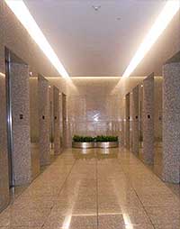 Polished granite walls and floors using the diamond grinding system. Polished granite walls and floors