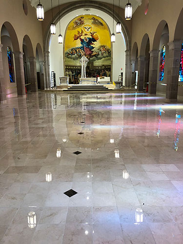 Church marble floor After