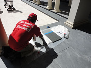 Slate being sealed with Seal & Go® S