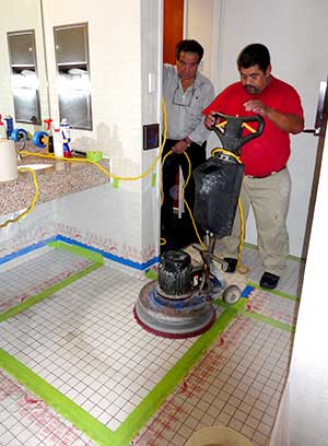 Heavy duty tile grout cleaning.